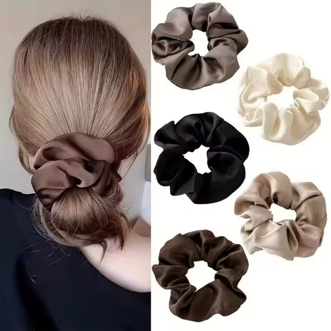 Shop Jewelry & Watches Near Me - 5PCS Satin Hair Scrunchie Exquisite Hair