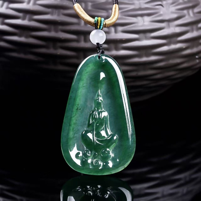 Jewelry & Watches Spółka Z Ograniczoną Odpowiedzialnością Sp Z Oo - Natural Real Emerald Blue Water Buddha