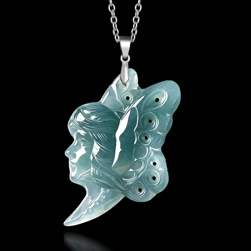 Jewelry & Watches Spółka Z Ograniczoną Odpowiedzialnością Sp Z Oo - S925 Silver Natural Blue Water Jade