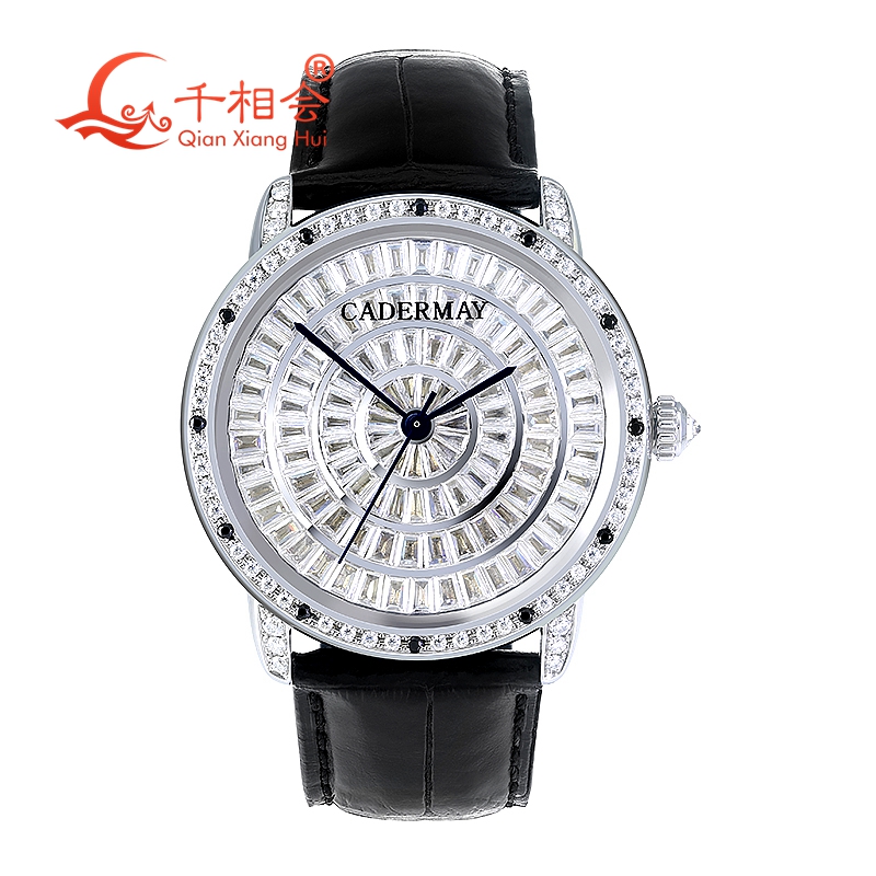 Vvs Jewelry Watches - Full Moissanite baguette Wrist Luxury Watch