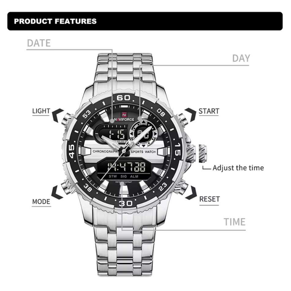 Men's Watches NAVIFORCE Origin - Citizen Watch Tsuyosa 评论和价格