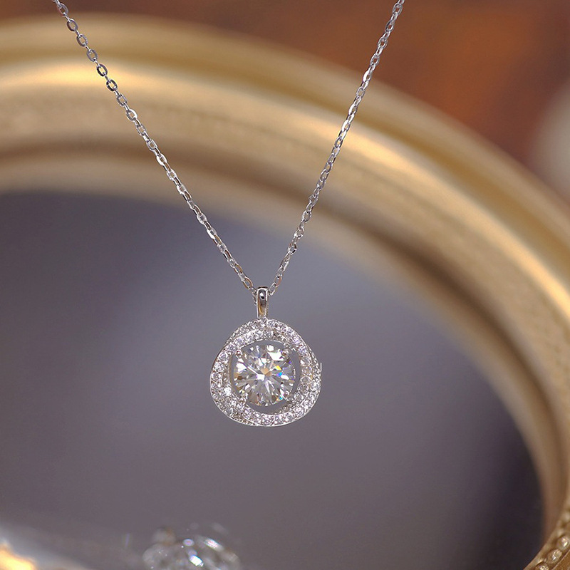 925 Sterling Silver Jewelry Ex - Crystal Choker Necklace 评论和价格