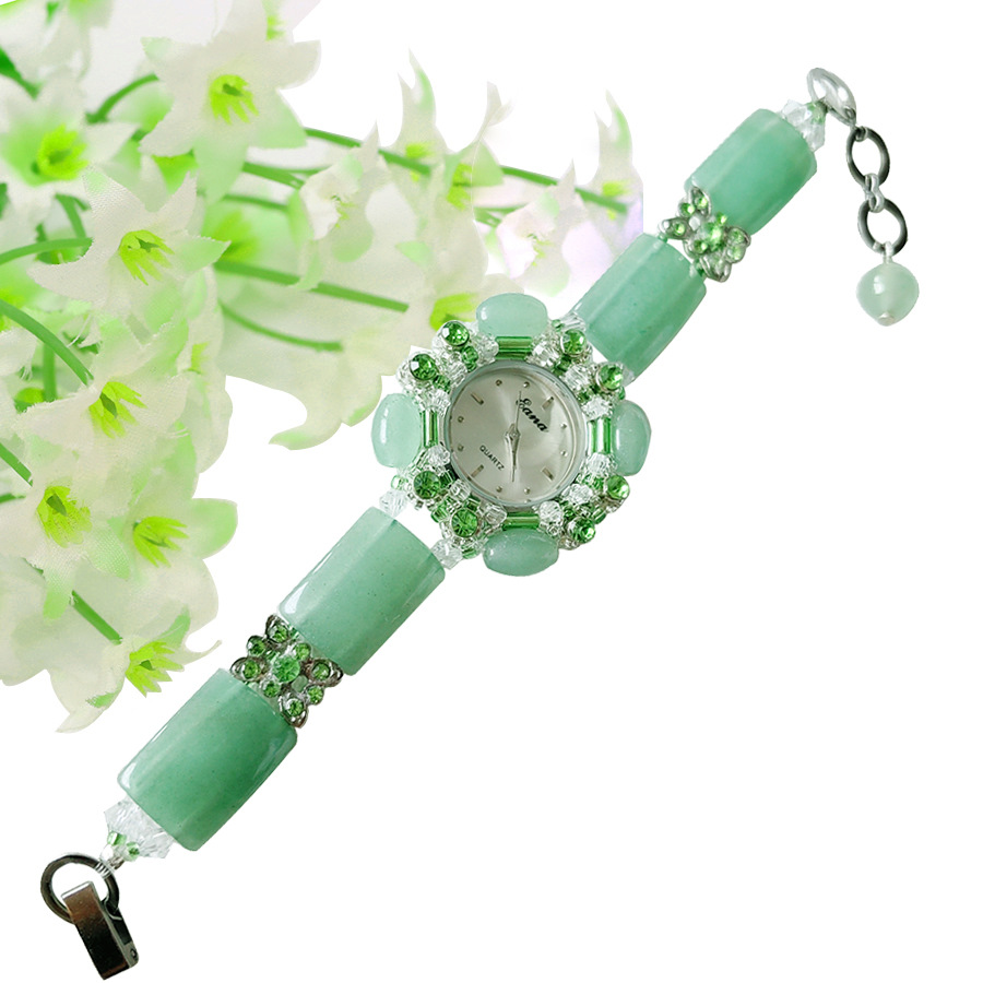 Luxury Green Jade Bracelet Wat - Jewelry Watches Luxury 评论和价格