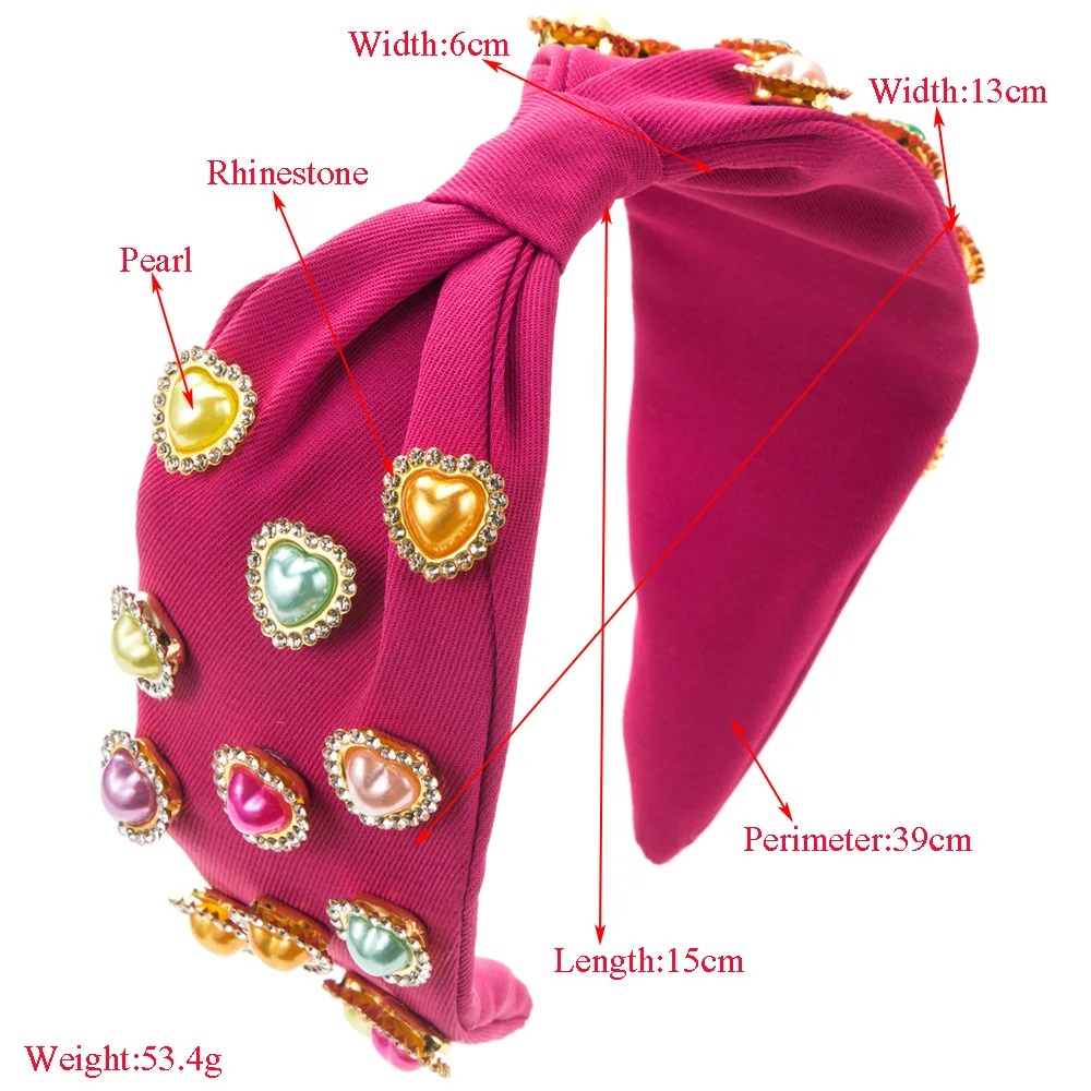 Pastel Pearl Heart Knot Headba - Shop Jewelry & Watches Near Me 评论和价格