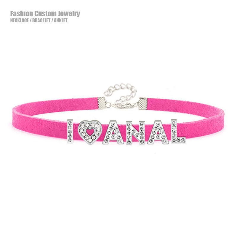 Sexy Hot Rhinestone Letters I  - Crystal Choker Necklace 评论和价格