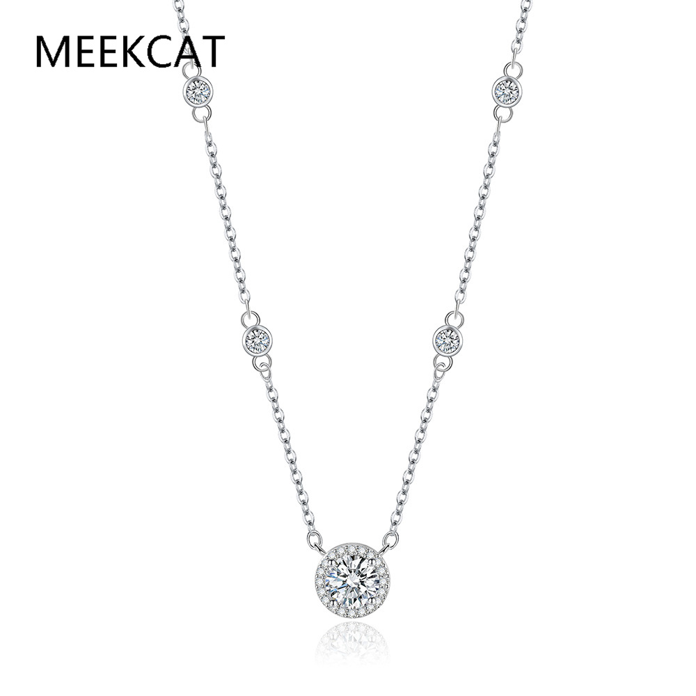 1/2/3CT Moissanite Necklaces f - Crystal Choker Necklace 评论和价格