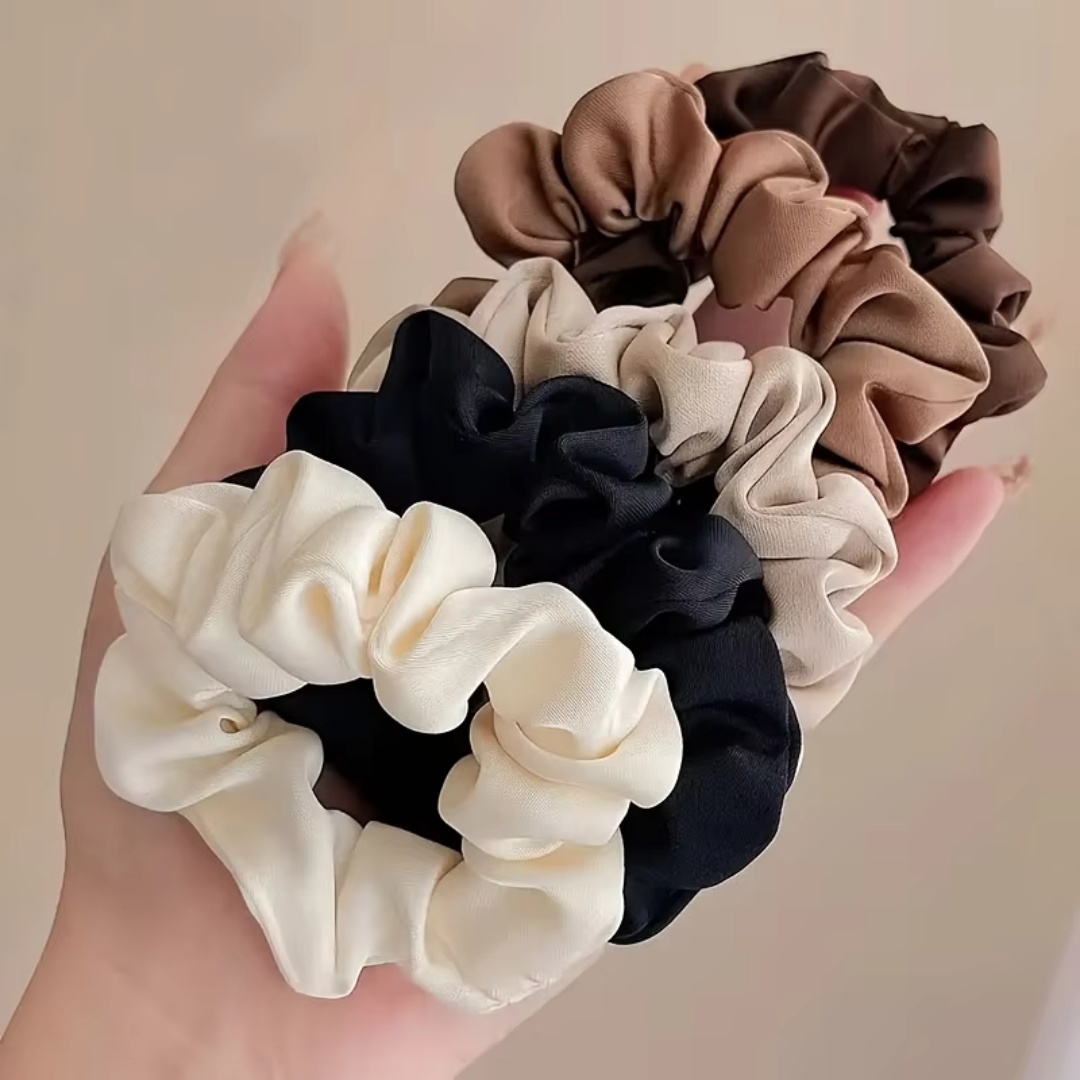 5PCS Satin Hair Scrunchie Exqu - Shop Jewelry & Watches Near Me 评论和价格