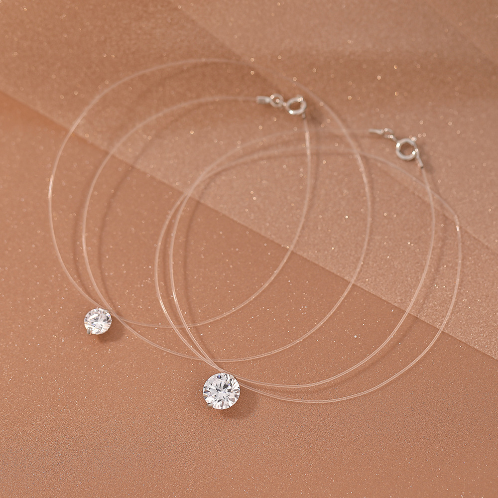 0.5-5CT Moissanite Pendant Nec - Crystal Choker Necklace 评论和价格