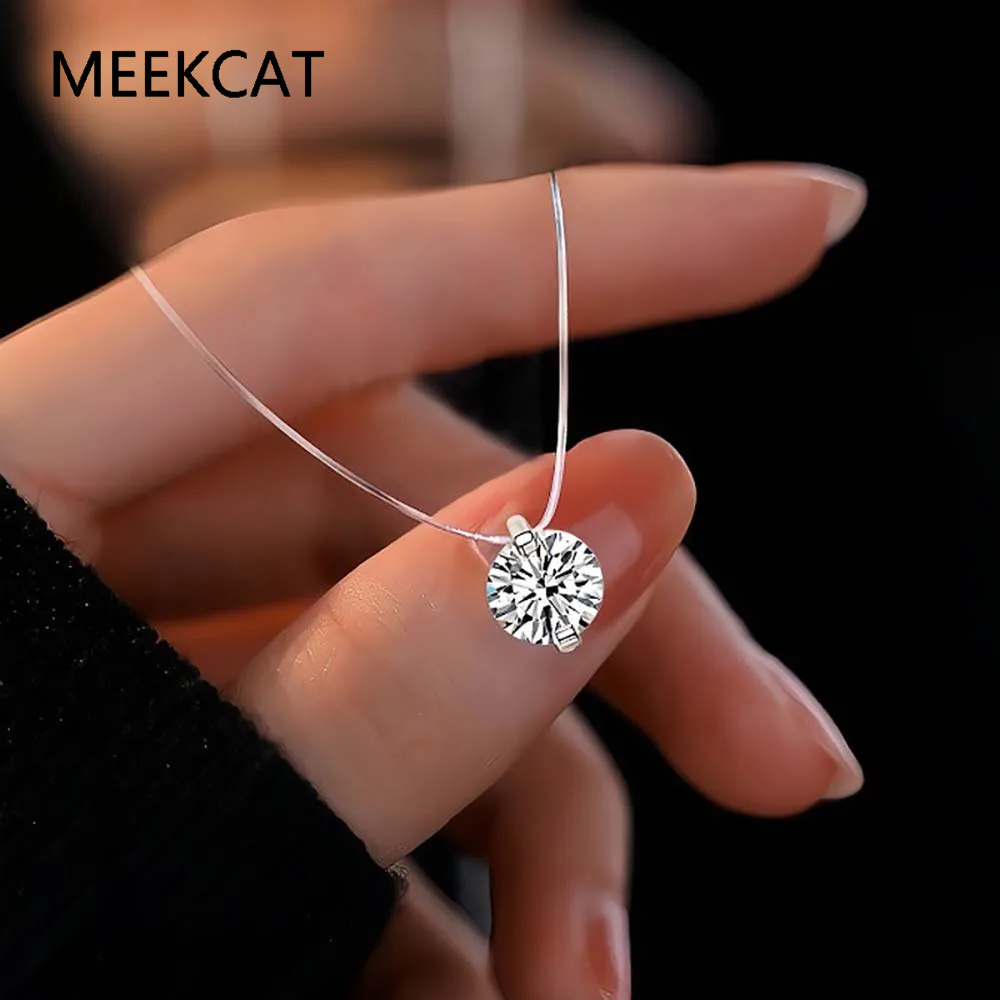 0.5-5CT Moissanite Pendant Nec - Crystal Choker Necklace 评论和价格