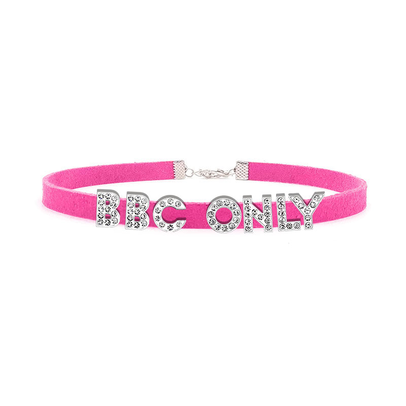 Rhinestone Letter BBC ONLY Nec - Crystal Choker Necklace 评论和价格