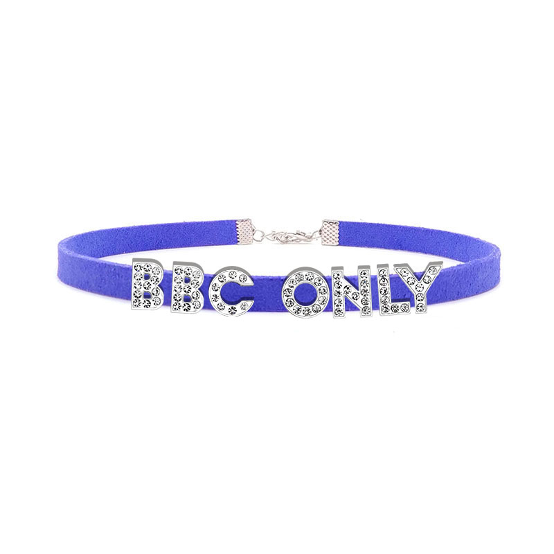Rhinestone Letter BBC ONLY Nec - Crystal Choker Necklace 评论和价格