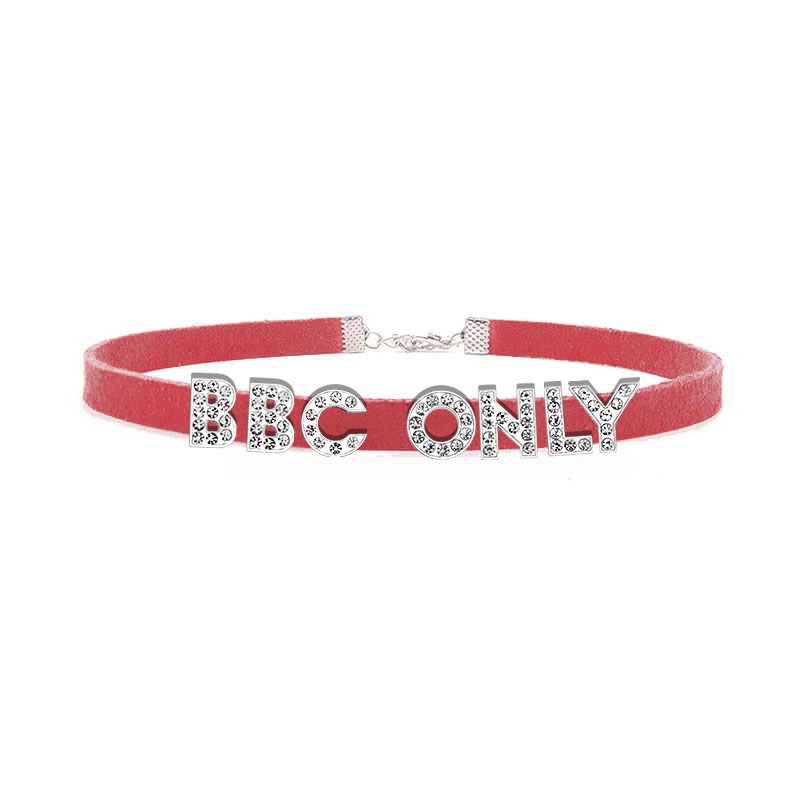 Rhinestone Letter BBC ONLY Nec - Crystal Choker Necklace 评论和价格