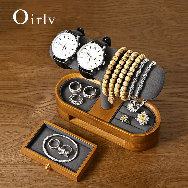 Oirlv Solid Wood Watch Organiz - Jewelry Watches & Accessories 评论和价格