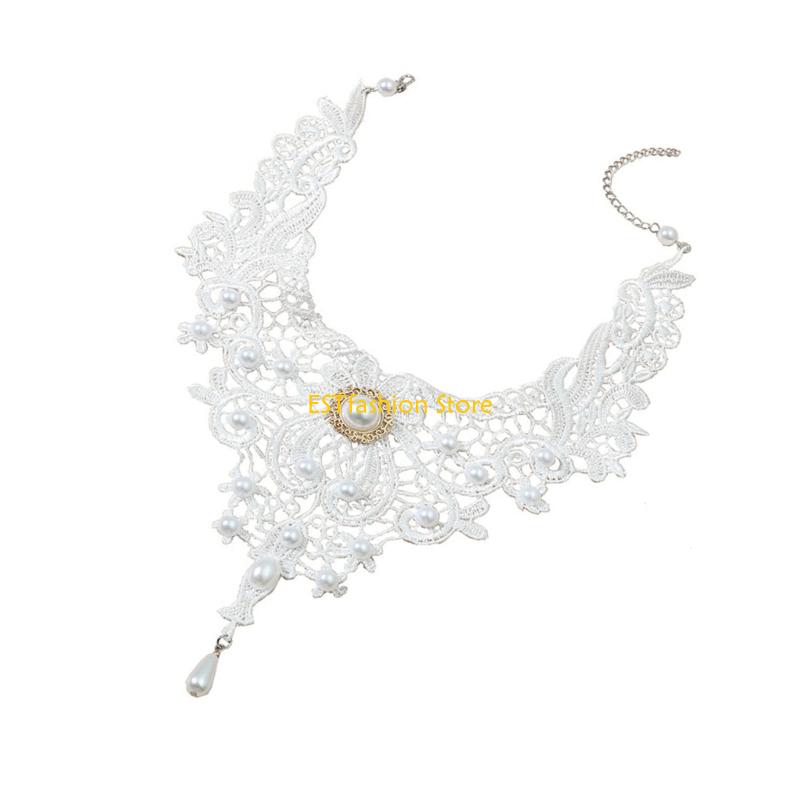 Y5GC Lace Choker Necklace Goth - Crystal Choker Necklace 评论和价格