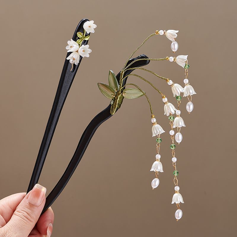Wooden Flower Hairpin Vintage  - Shop Jewelry & Watches Near Me 评论和价格