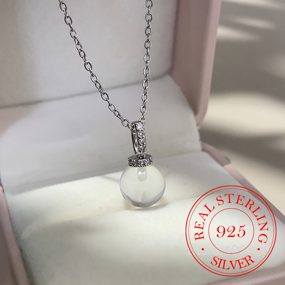 925 Sterling Silver Simple Tra - Crystal Choker Necklace 评论和价格