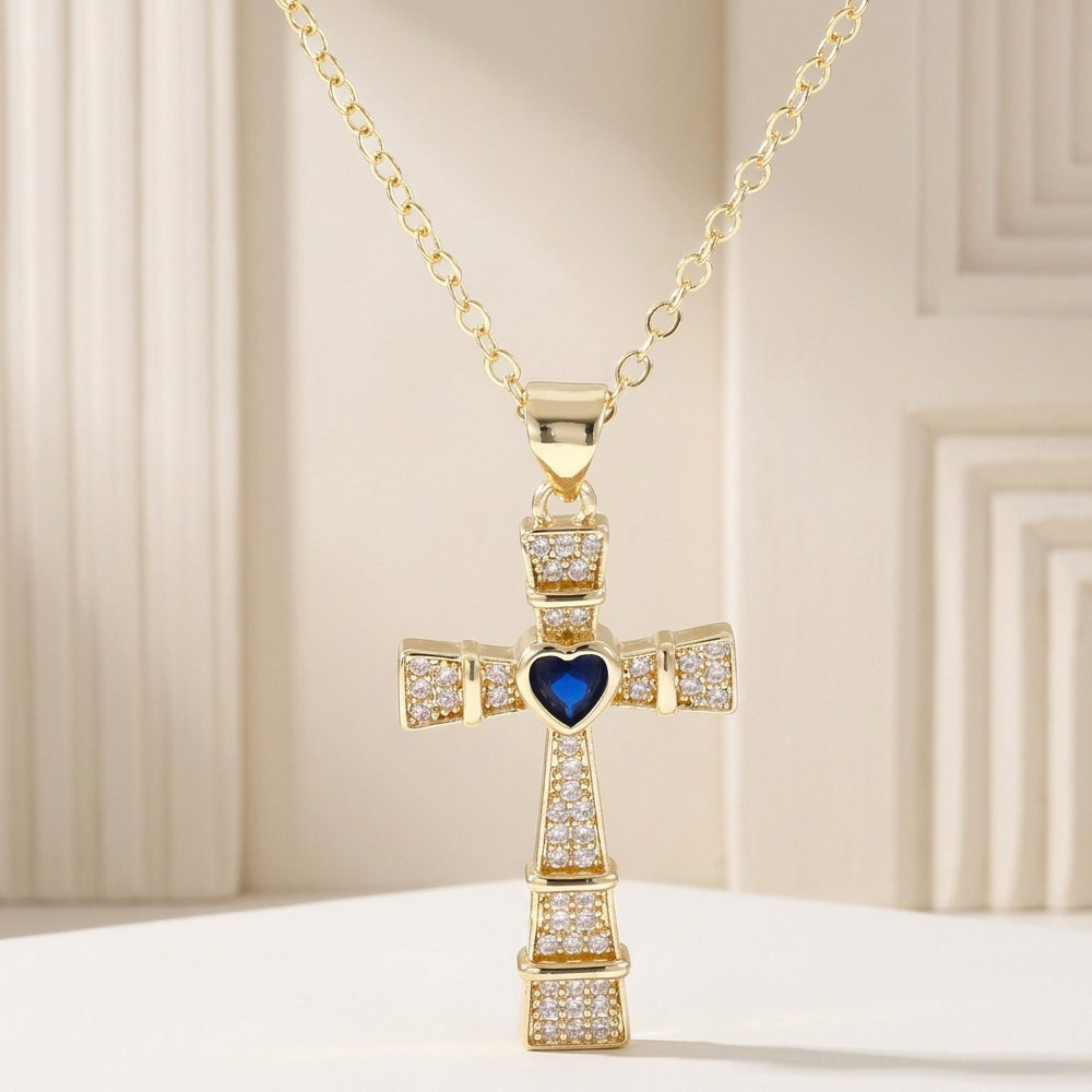 Fashion Cubic Zirconia Cross P - Crystal Choker Necklace 评论和价格
