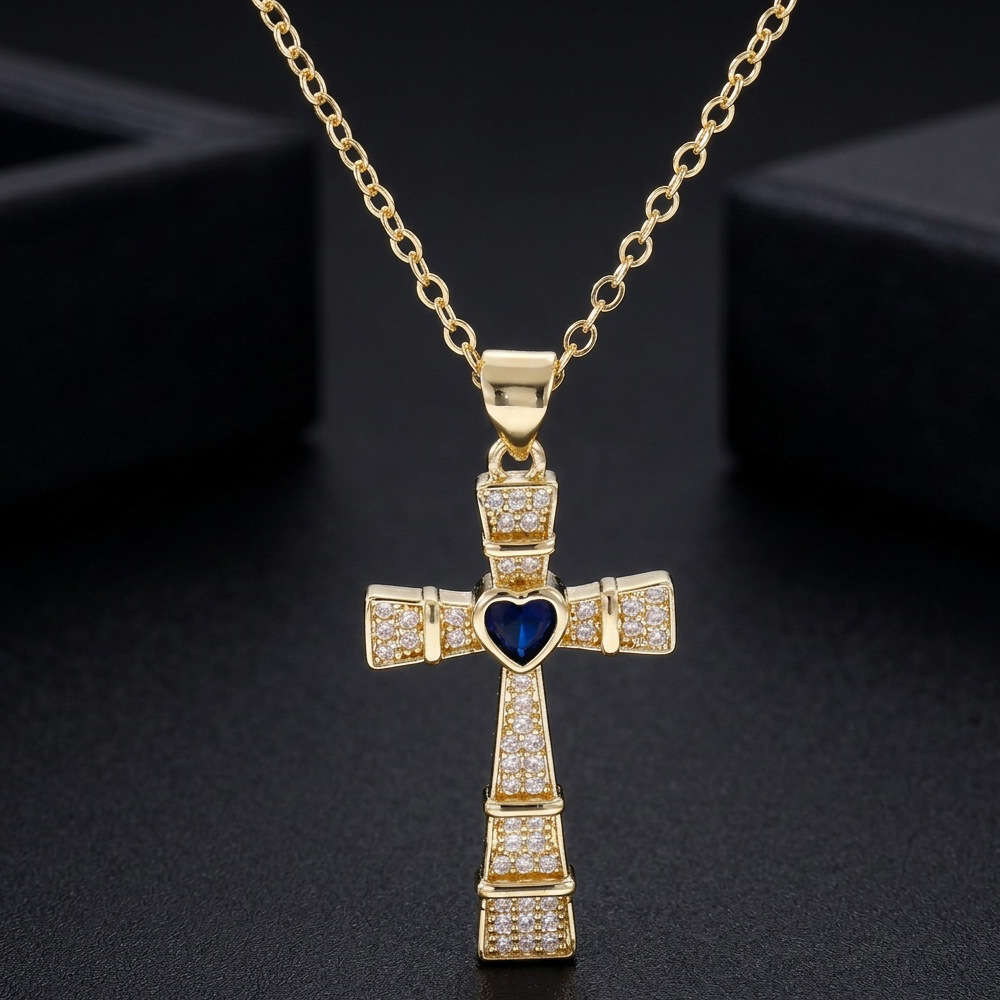 Fashion Cubic Zirconia Cross P - Crystal Choker Necklace 评论和价格