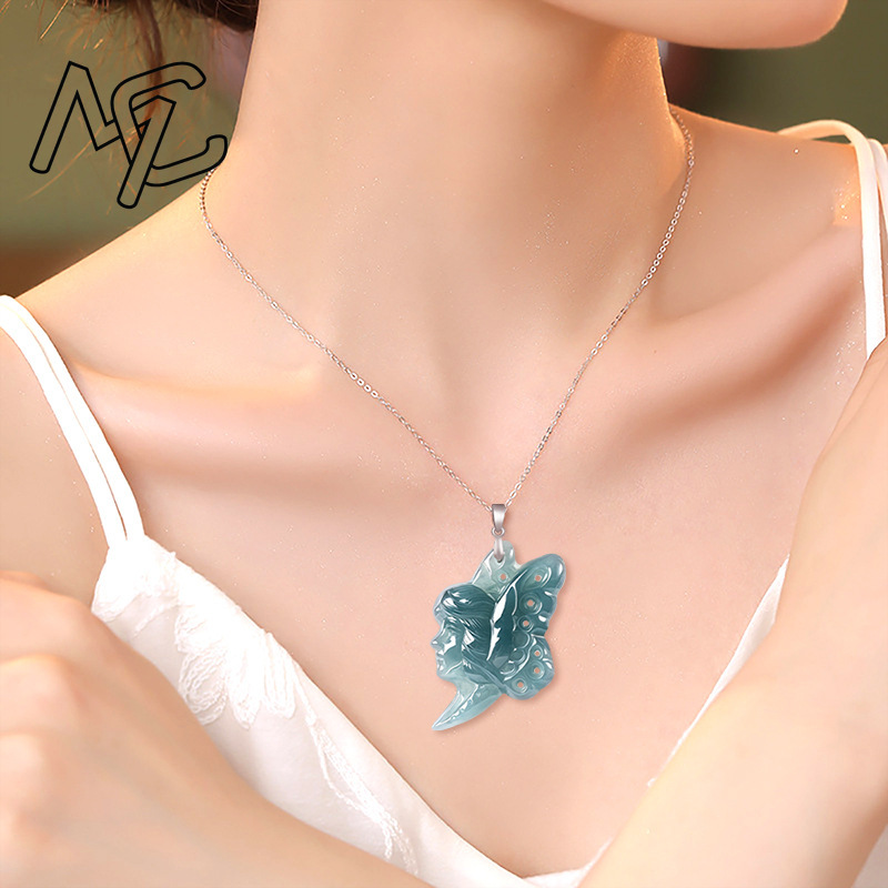S925 Silver Natural Blue Water - Jewelry & Watches Spółka Z Ograniczoną Odpowiedzialnością Sp Z Oo 评论和价格