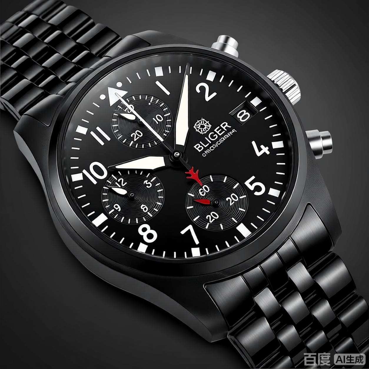 BLIGER Full Black Brushed 38mm - Mens Mechanical Watch 评论和价格