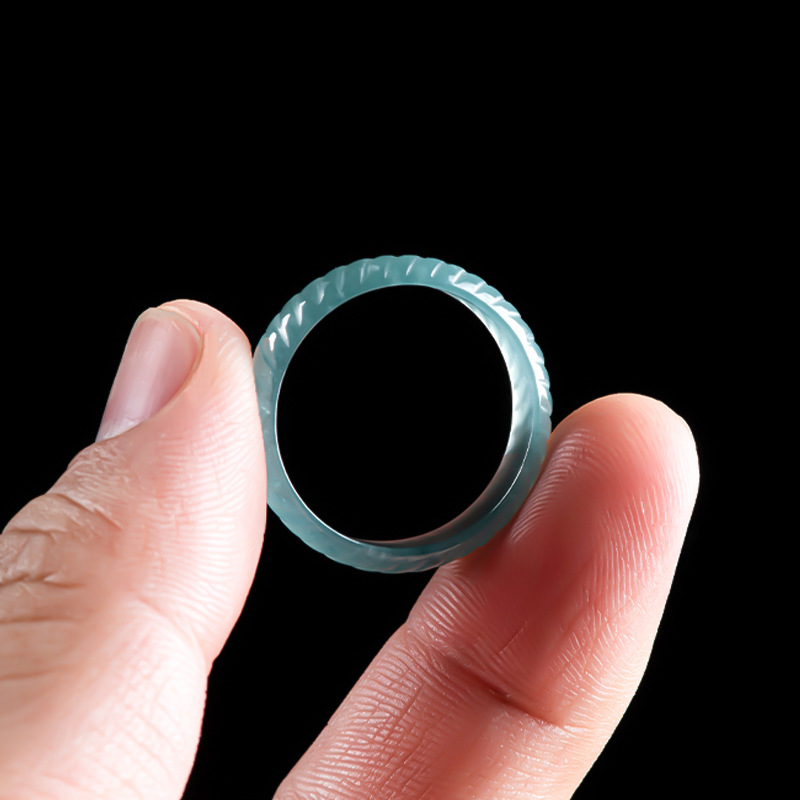 Blue Real Burmese Jadeite Ring - Jewelry & Watches Spółka Z Ograniczoną Odpowiedzialnością Sp Z Oo 评论和价格