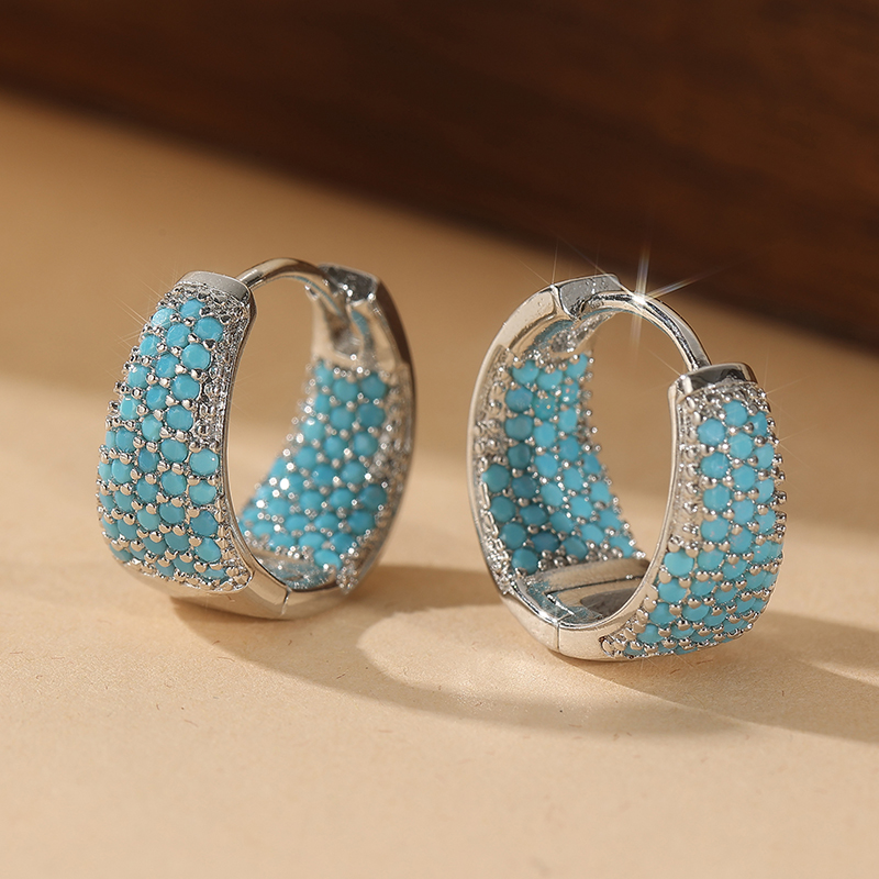 Fashion Full Blue Turquoise Pa - Turquoise Stone Ring 评论和价格