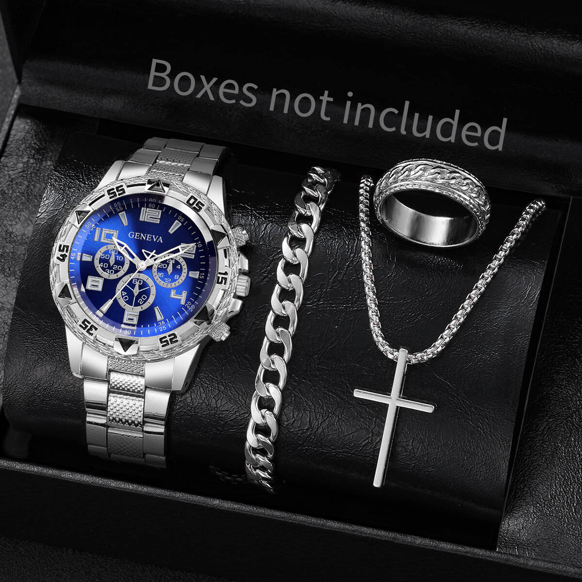 4PCS/Set Fashion Men Business  - Jewelry Watches Luxury 评论和价格