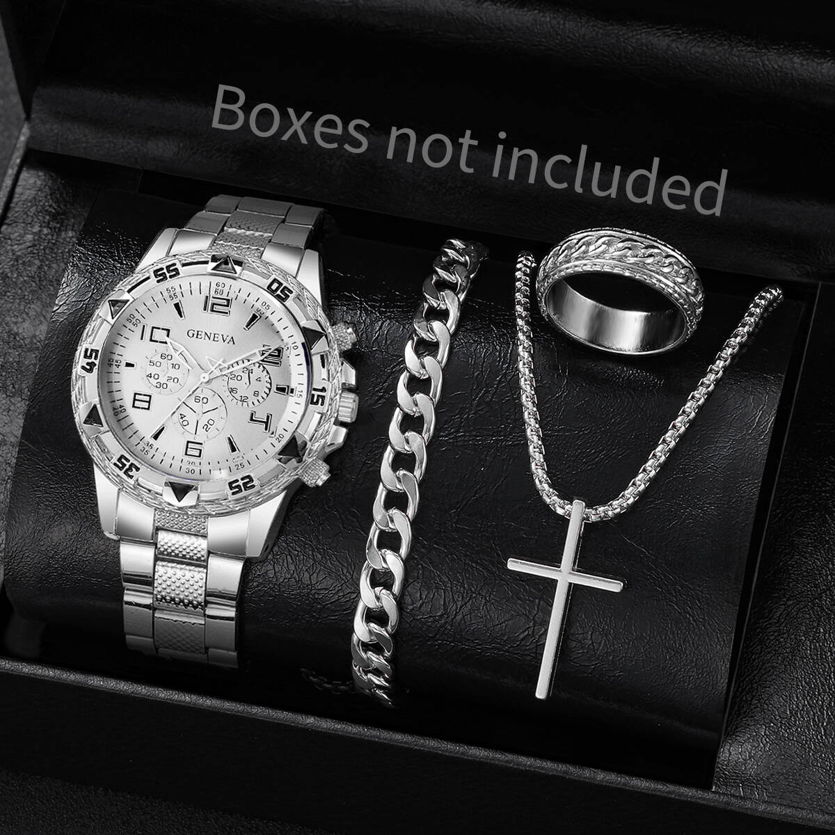 4PCS/Set Fashion Men Business  - Jewelry Watches Luxury 评论和价格
