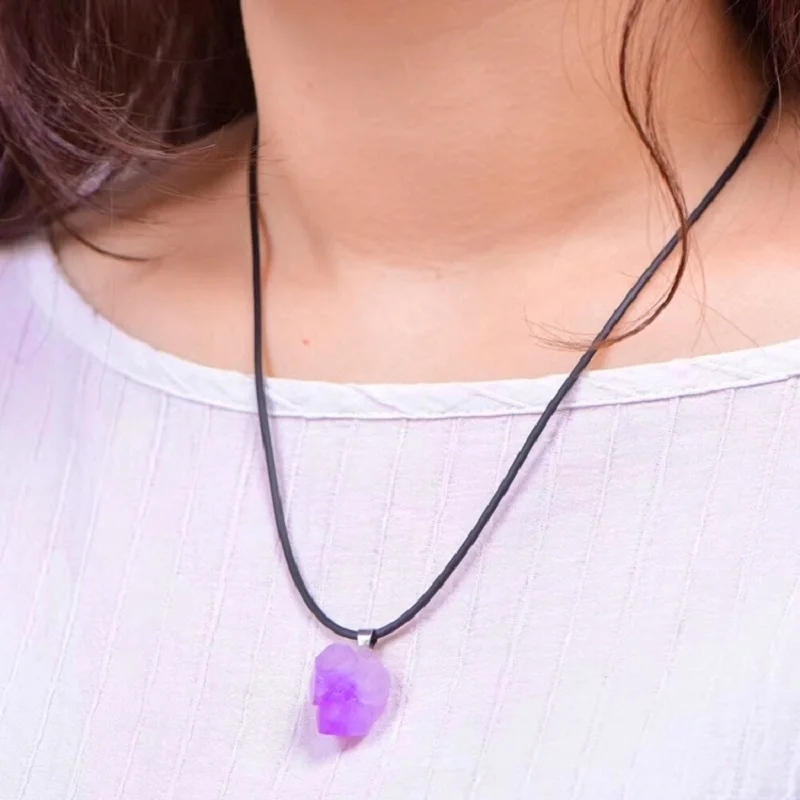 Natural Amethysts Flower Neckl - Crystal Choker Necklace 评论和价格