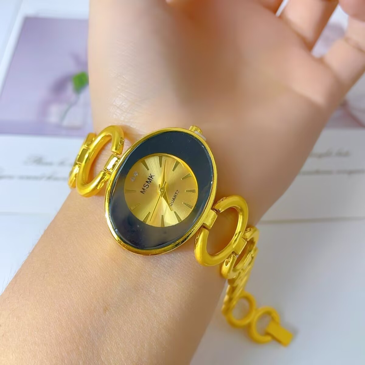New American 24K Gold Plated W - Jewelry Watches & Accessories 评论和价格